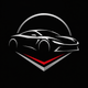 Sports Car Silhouette Logo
